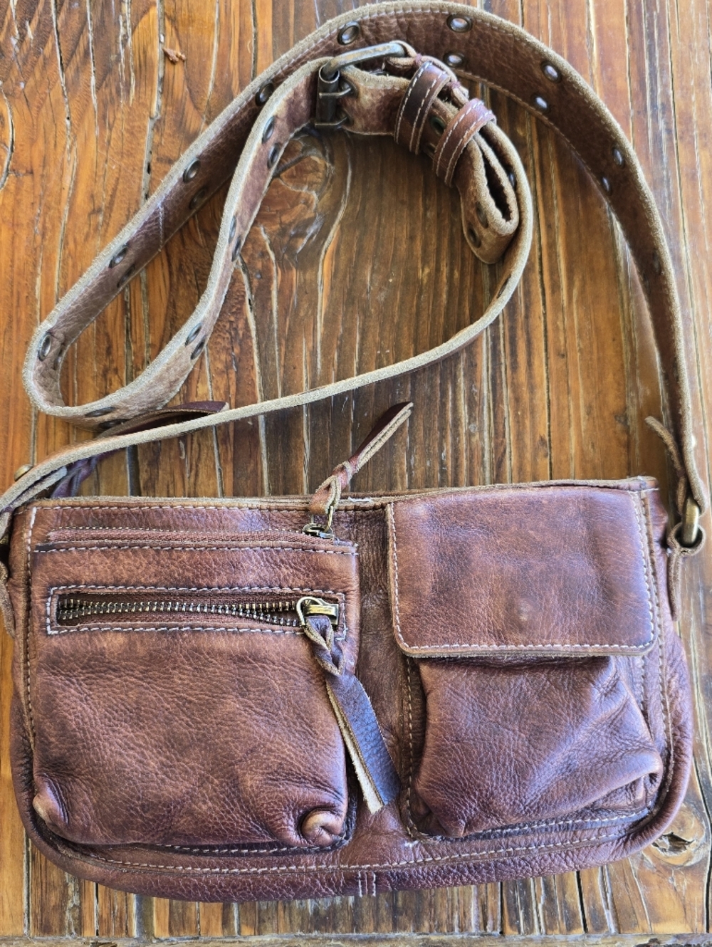 Free Peple Wade Leather Sling Purse